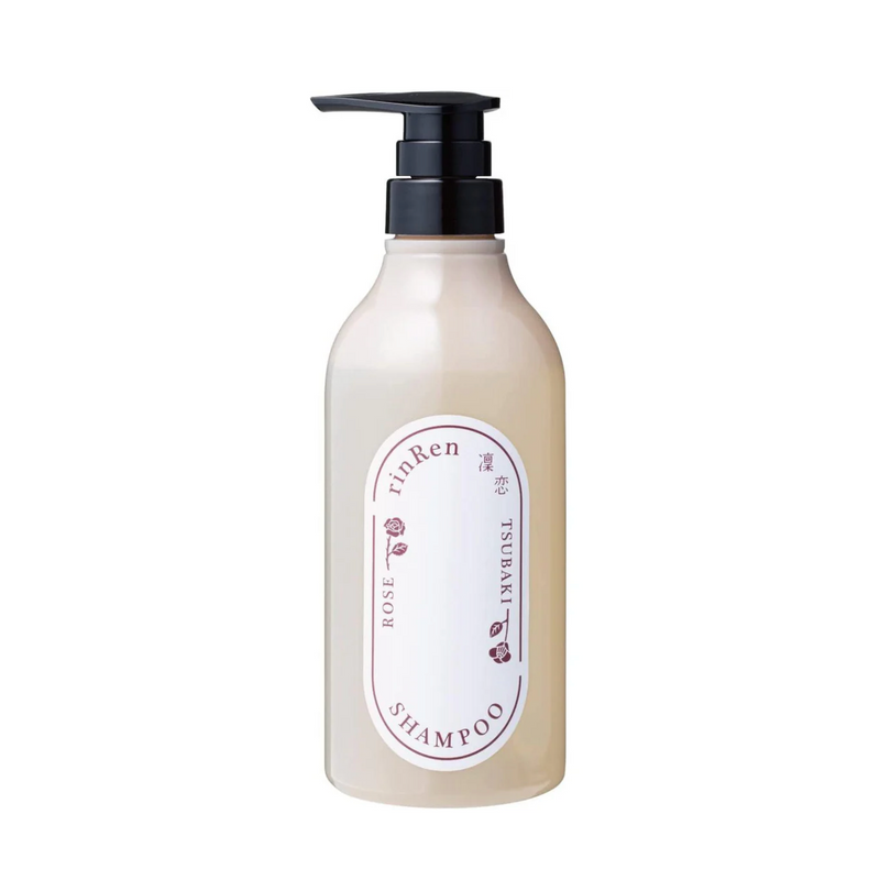 RINREN Rose & Camellia Shampoo 凜恋 天然植物精油洗发水 (玫瑰山茶花) 480ml