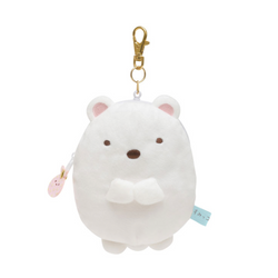 SAN-X Sumikko Gurashi Plush Reel Pass Case (Polar Bear) 日本SAN-X 角落生物伸缩造型票卡钱包 (北极熊)