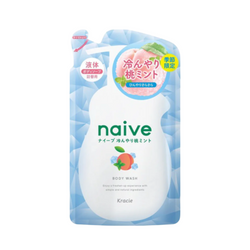 Kracie Naive Body Wash Refill (Cool Peach Mint)  嘉娜宝 Naive 氨基酸保湿沐浴露 替换装 (蜜桃精华薄荷) 360ml