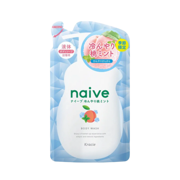 Kracie Naive Body Wash Refill (Cool Peach Mint)  嘉娜宝 Naive 氨基酸保湿沐浴露 替换装 (蜜桃精华薄荷) 360ml