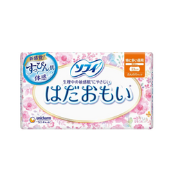 UNICHARM Sofy Hadaomoi Soft & Gentle Sanitary Pad (Heavy Daytime no wings 23cm) 24pcs 尤妮佳 苏菲极轻薄舒肤卫生棉 (多量日用无翼23cm) 24片