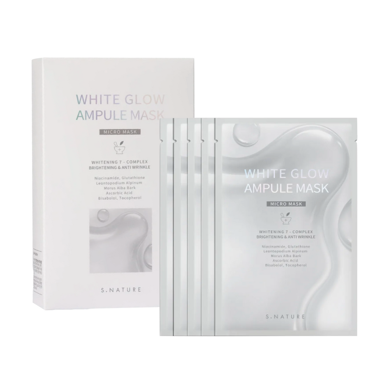 S. NATURE White Glow Ampoule Mask 5pcs/box 韩国S. NATURE 白光美白安瓶面膜 5片/盒