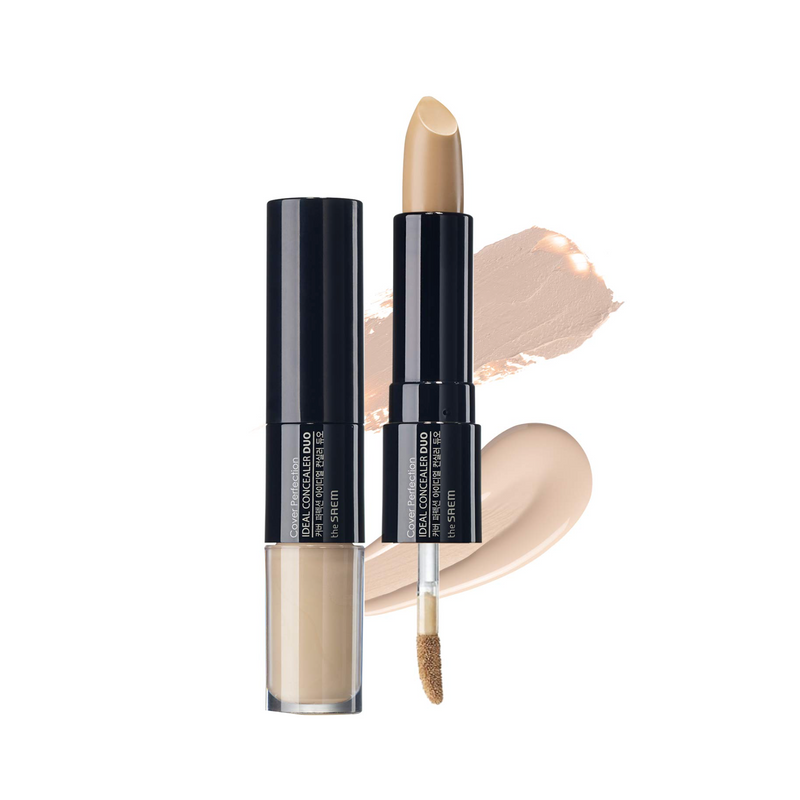 THE SAEM Cover Perfection Ideal Concealer Duo (01 Clear Beige) 得鲜 完美双头遮瑕液 (01 透明米色) 4.2g+4.5g