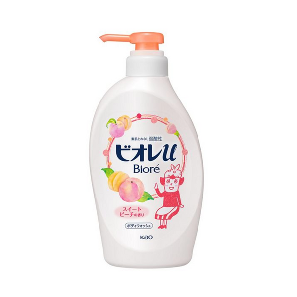 KAO BIORE U Body Soap (Sweet Peach) 花王 碧柔香甜桃子沐浴露 480ml