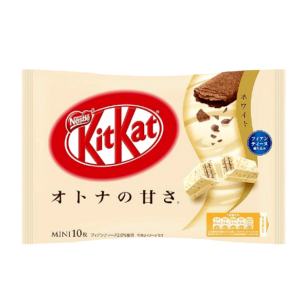 Nestle KITKAT Mini Fiantine White Chocolate 10 pcs/bag 日本雀巢KITKAT 迷你薄脆白巧克力风味巧克力威化 10枚/包