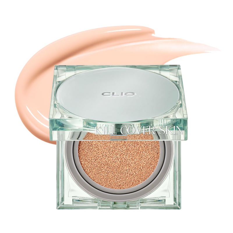 CLIO Kill Cover Skin Fixer Cushion SPF50+ PA+++ (21C Lingerie) 珂莱欧 亲肤定妆遮瑕薄荷气垫 SPF50+/PA+++ (21C 亮肤色) 15g