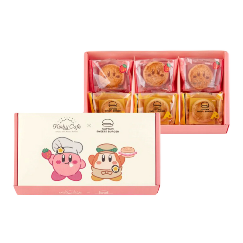 [PRE-ORDER] CAPTAIN SWEETS BURGER x KIR BY CAFE Kir by Sweets Burger Set 6pcs/Box [预售] 日本CAPTAIN SWEETS BURGER x 星之卡比主题咖啡厅 卡比汉堡甜点 6个/盒