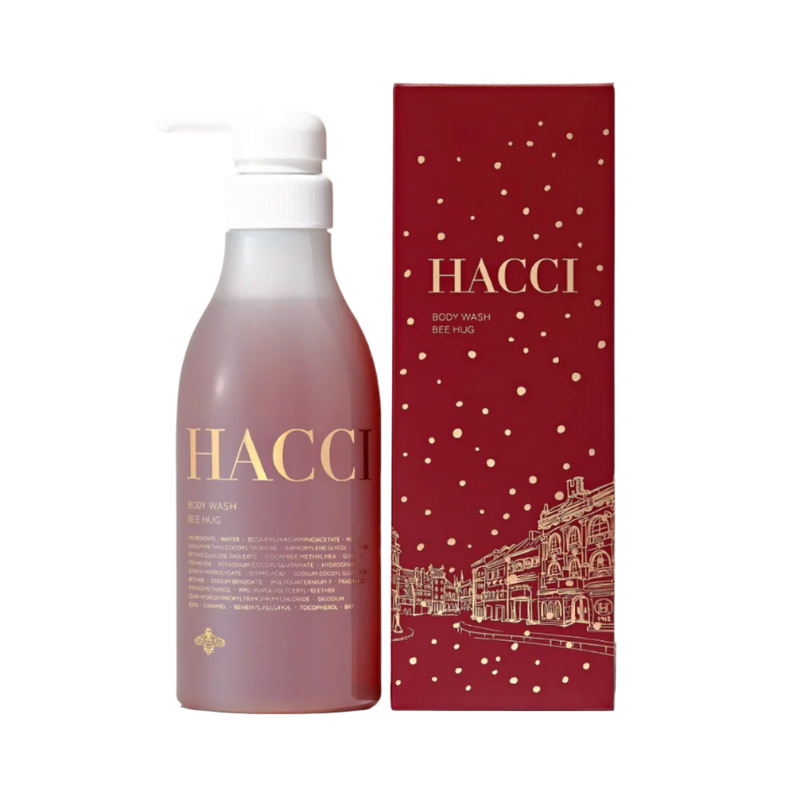 [Pre-Order] HACCI Body Wash Bee Wash (Holiday Limited Package) [提前预定] 日本HACCI 花绮 蜂蜜沐浴凝露 BEE HUG (限量圣诞包装) 385ml