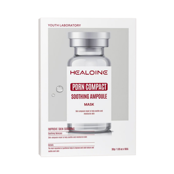 HEALOINE PDRN Compact Soothing Ampoule Mask 10pcs/Box 稀洛因 粉水光PDRN面膜 10片/盒