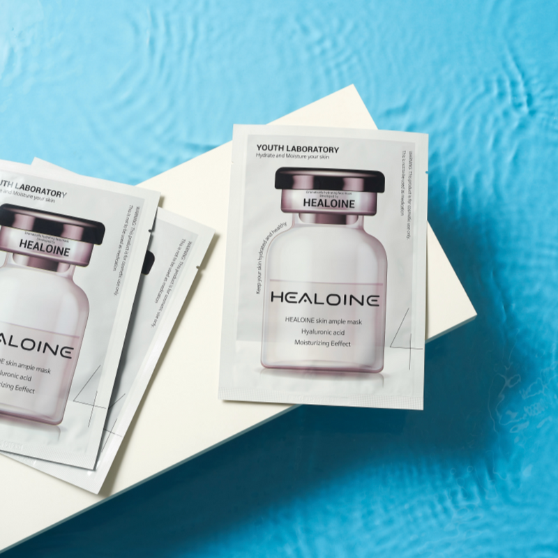 HEALOINE Moisturize Ample Mask 10pcs/Box 稀洛因 白水光精华素补水面膜 10片/盒