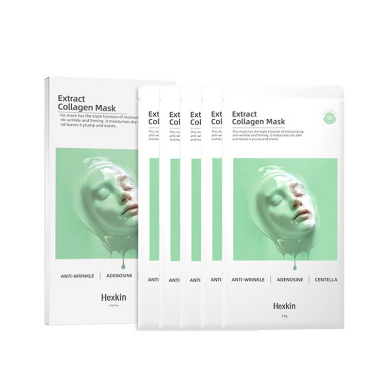 HEXKIN Extract Collagen Mask 5pcs/Box 赫诗琴 童颜胶原炮灌注 臻萃胶原蛋白面膜 5片/盒