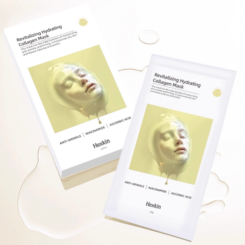 HEXKIN Revitalizing Hydrating Collagen Mask 5pcs/Box 赫诗琴 童颜胶原炮灌注 赋颜水润胶原蛋白面膜 5片/盒