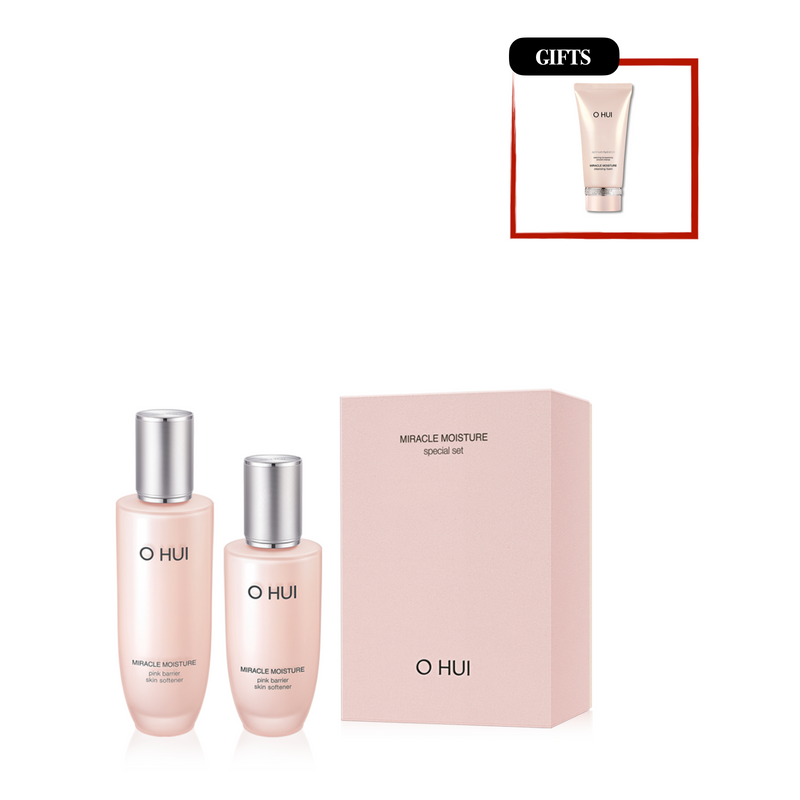 [Pre-Order] O HUI Miracle Moisture Pink Barrier Skin Softener 2pcs Special Set (Gift Included) [提前预定] 欧惠 水分惊喜保湿柔肤液2件套装 (附赠品)