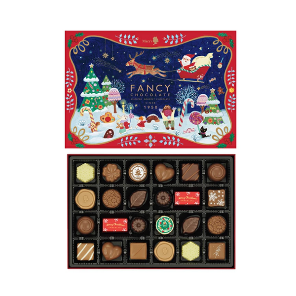 MARY’S Merry Chocolate Christmas Fancy Chocolate XFC-II 24 Pieces 日本MARY‘S 2024圣诞限定 缤纷巧克力礼盒 24入装