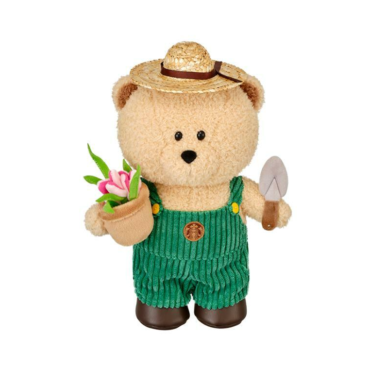 [Pre-Order] Korean SBUX Brighten Your Day Series Flower Market Gardener Bearista Plush [预售] 韩国星巴克 照亮您的一天系列 花市花园园丁小熊公仔