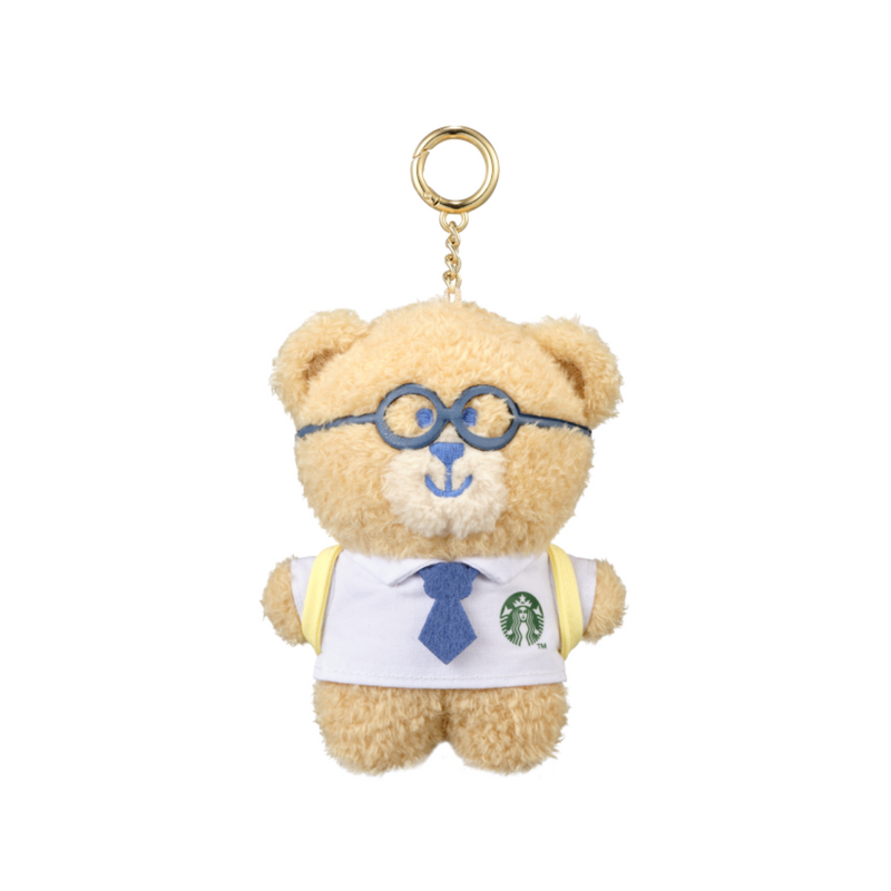 Korean Starbucks New Stars Joyful Campus Life Collection Campus Bearista Keyring 韩国星巴克 新星欢乐校园生活系列 校园小熊钥匙圈