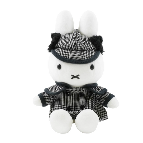 [Pre-Order] MIFFY Style Yurakucho Marui Black Glen Check Miffy Plush Toy [提前预定] 日本MIFFY 有乐町限定黑色格伦格纹米菲玩偶