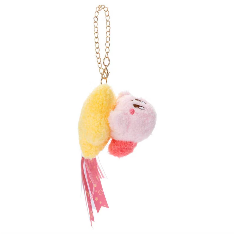 Takara Tomy Kirby Strap Warping Pink Tail Plush 日本Takara Tomy 星之卡比传送之星粉色缎带娃娃吊饰