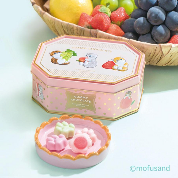 [Pre-Order] MATSUKAZEYA X Mofusand Gummy Chocolate Assortment Can 12pcs/box [预售] 日本松風屋 X 鲨鱼猫软糖巧克力什锦罐 12枚/盒