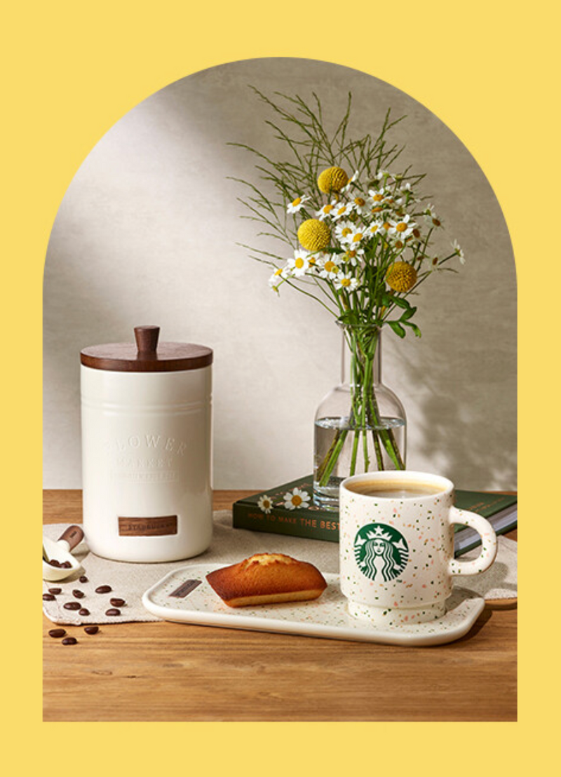 [Pre-Order] Korean SBUX Brighten Your Day Series Flower Market Terrazzo Mug & Saucer [预售] 韩国星巴克 照亮您的一天系列 花市水磨石杯碟 300ml 300ml