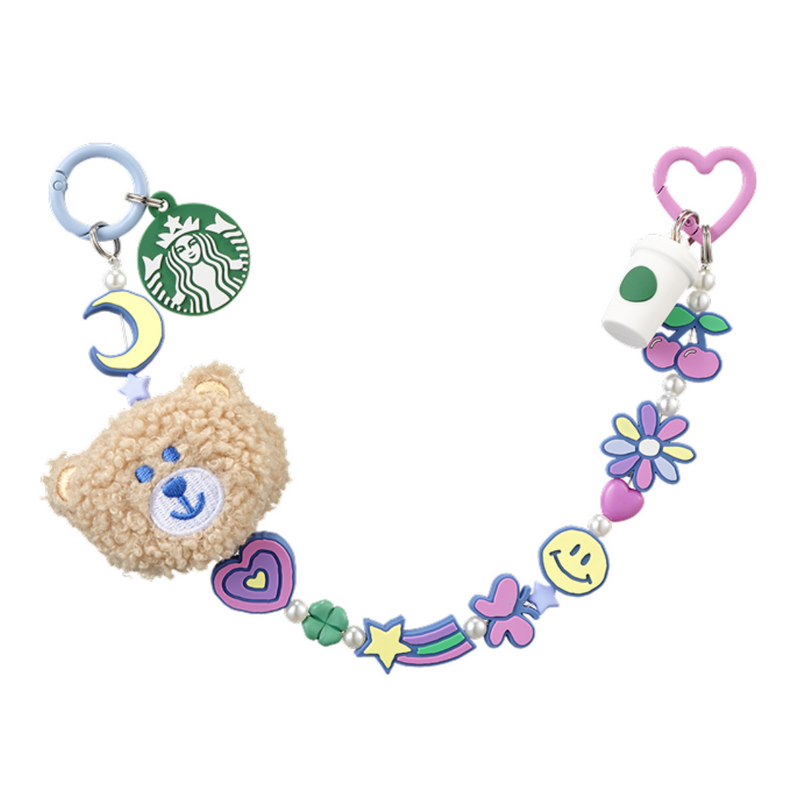 Korean Starbucks New Stars Joyful Campus Life Collection Campus Beary Deco 韩国星巴克 校园小熊装饰吊饰