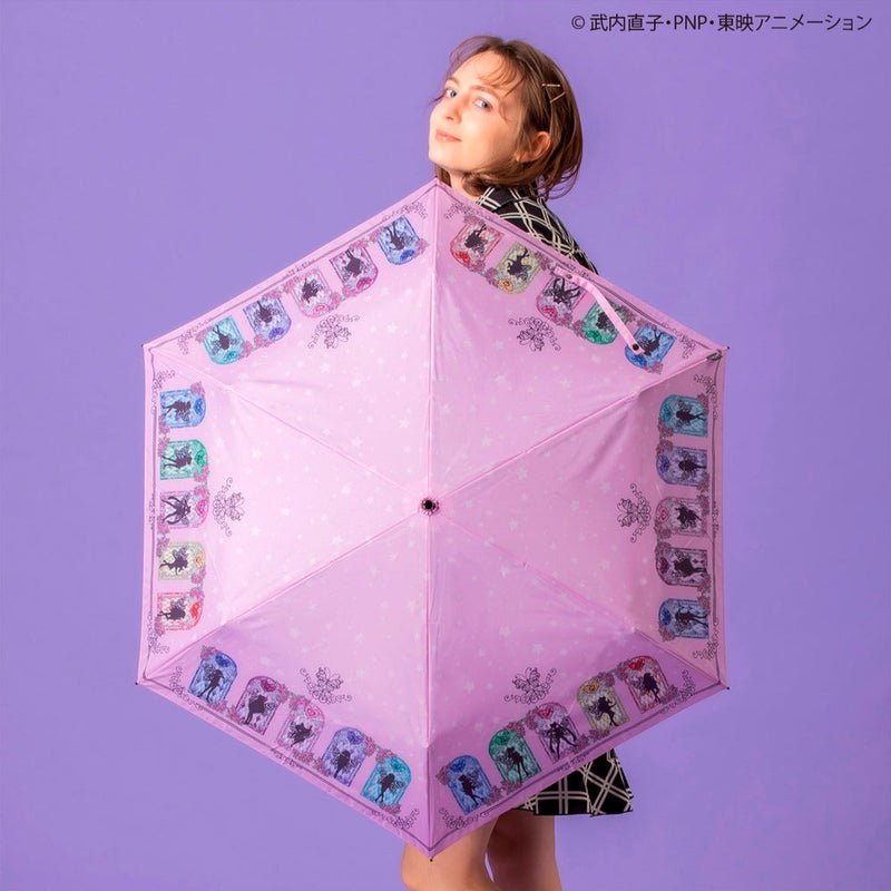 ANNA SUI x Sailor Moon Folding Umbrella 10 Senshi Pattern (Pale Pink) 安娜苏×美少女戰士折叠伞 战士图案款（淡粉色）