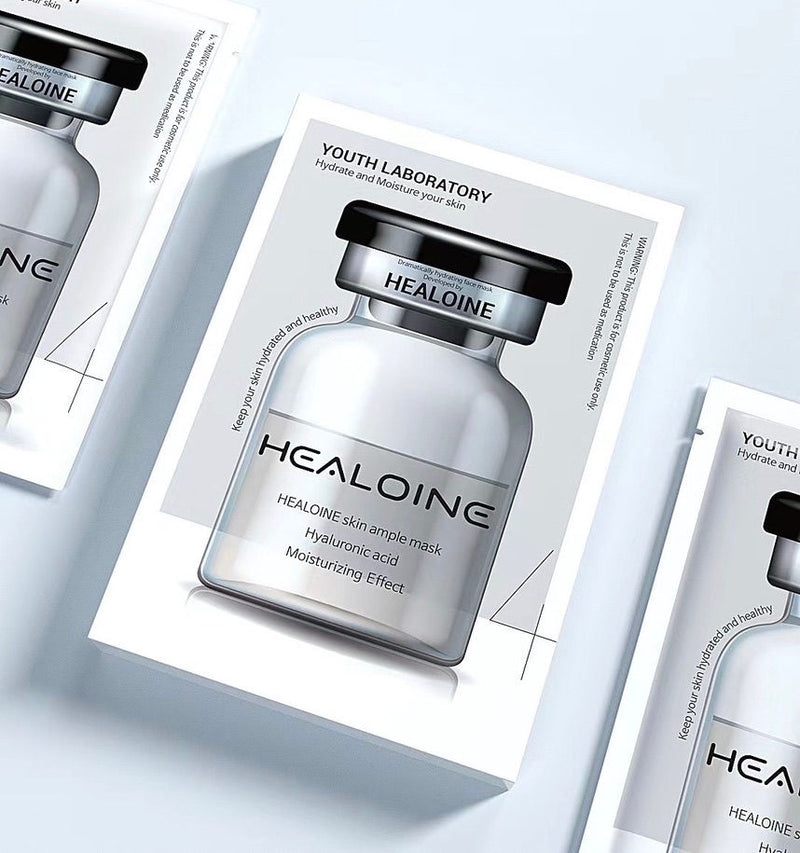 HEALOINE Moisturize Ample Mask 10pcs/Box 稀洛因 白水光精华素补水面膜 10片/盒