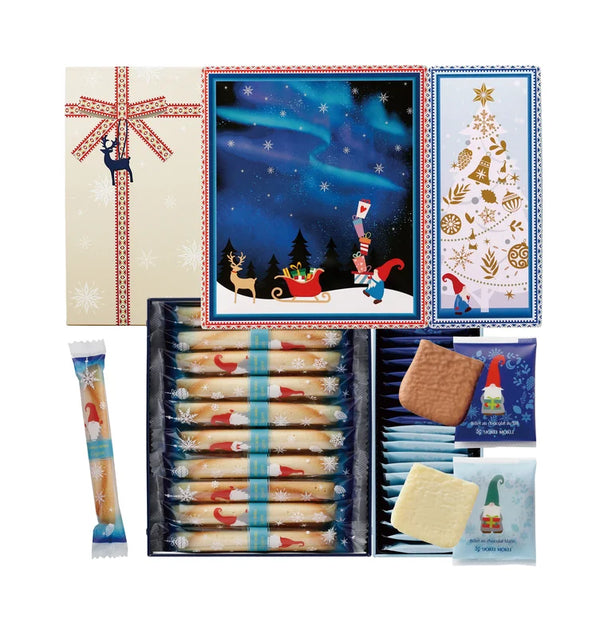 YOKU MOKU Christmas Cadeaux de Noël Christmas Cookie Assortment 44pcs/Box 日本YOKU MOKU 2024圣诞限定巧克力曲奇饼干蛋卷礼盒组合 44枚入