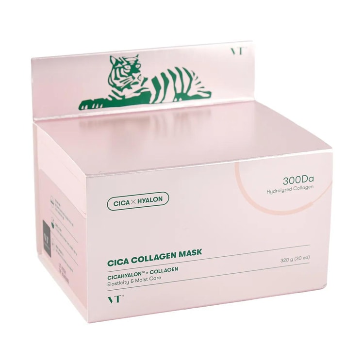 VT CICA X Hyalon Cica Collagen Mask 30pcs/Box 韩国VT老虎 积雪草胶原蛋白紧致精华面膜 30片/盒