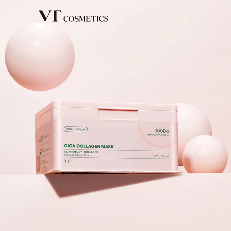 VT CICA X Hyalon Cica Collagen Mask 30pcs/Box 韩国VT老虎 积雪草胶原蛋白紧致精华面膜 30片/盒