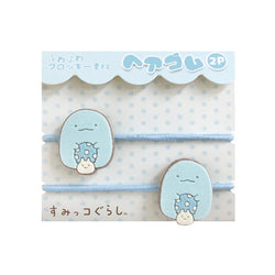 SAN-X Sumikko Gurashi Flocky Hair Tie (Tokage & Ni Setsu Muri) 日本SAN-X 角落生物绒毛发圈 (蜥蜴&伪蜗牛)