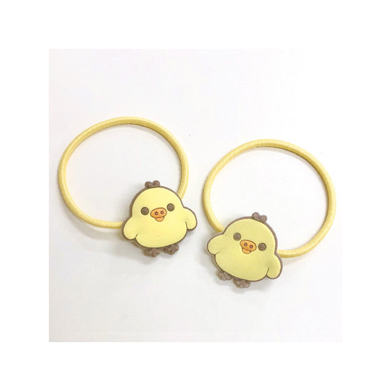 SAN-X Rilakkuma Flocky Hair Tie (Kiiroitori) 日本SAN-X 松弛熊绒毛发圈 (小黄鸡)