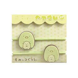 SAN-X Sumikko Gurashi Flocky Hair Tie (Pengin & Tapioka) 日本SAN-X 角落生物绒毛发圈 (企鹅&粉圆)