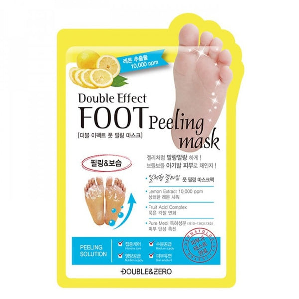 DOUBLE & ZERO Double Effect Foot Peeling Mask With Lemon Extract 韩国DOUBLE & ZERO 柠檬果酸双重功效去角质足膜