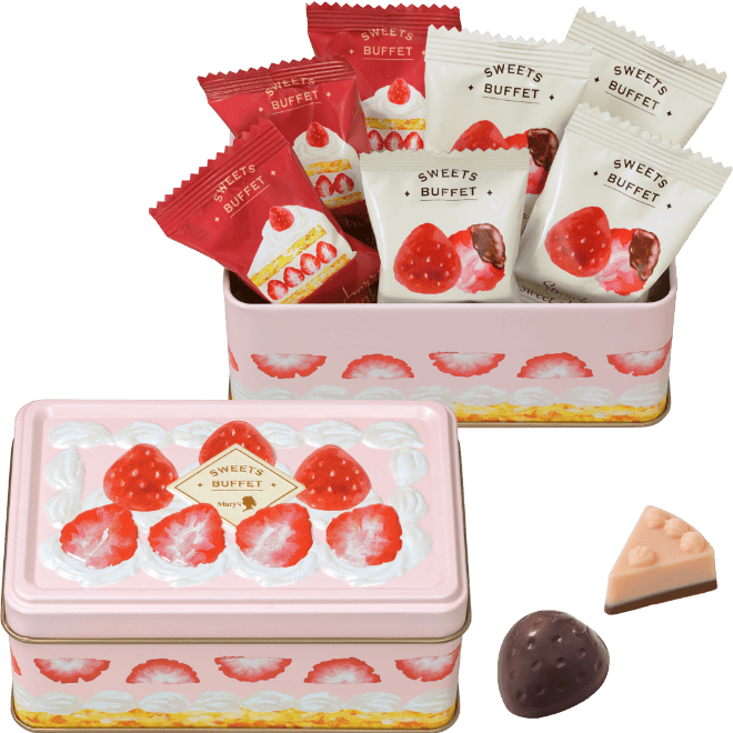 [Pre-Order] MARY’S Sweets Buffet Mini Square Cake 7pcs/box [预售] 日本MARY’S 甜品自助餐情人节限定 迷你方形蛋糕 7枚/盒