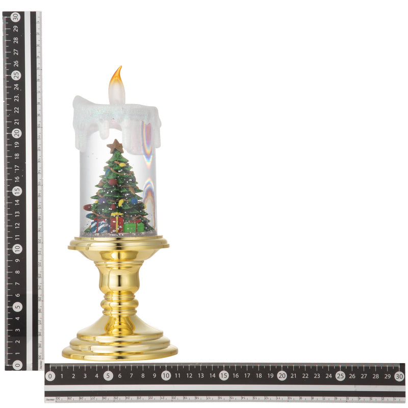 Francfranc Snow Globe Candle Christmas Tree L Gold 日本Francfranc 圣诞树蜡烛灯 L 金色