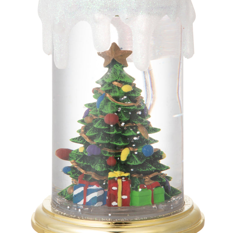 Francfranc Snow Globe Candle Christmas Tree L Gold 日本Francfranc 圣诞树蜡烛灯 L 金色