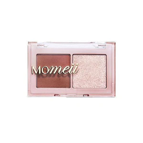 Momeii Pit A Pat Dual Eye Palette #02 Pink Salt 3g 韩国momeii亮闪双色眼影盘 #2 晶莹粉盐 3g