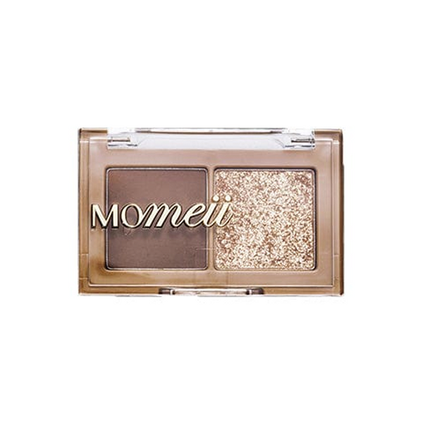 Momeii Pit A Pat Dual Eye Palette #04 Brown Sugar 3g 韩国momeii亮闪双色眼影盘 #4 黑糖方块 3g