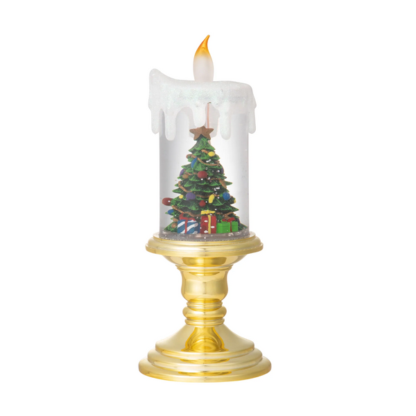 Francfranc Snow Globe Candle Christmas Tree L Gold 日本Francfranc 圣诞树蜡烛灯 L 金色