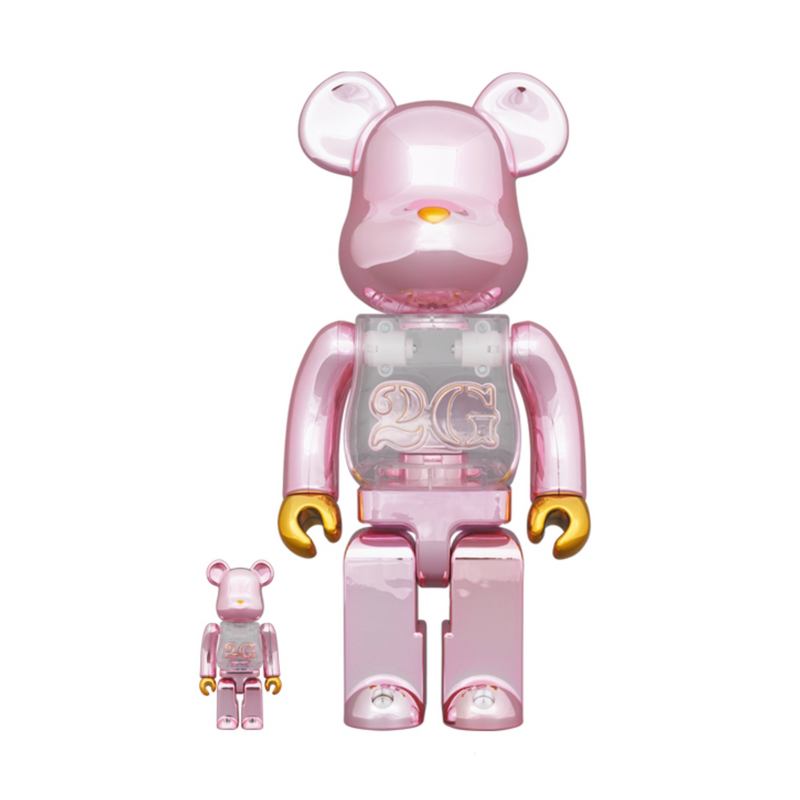 Bearbrick x 2G Pink Gold Chrome 100% & 400% Set Edition 日本 ...