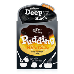 EZN Shaking Pudding Hair Color (Budapest Deep Black) 韩国易知安 布丁染发剂 遮白系列 (典雅黑色) 70ml