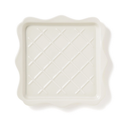 Francfranc Frill Toast Plate - Ivory 日本Francfranc陶瓷华夫饼餐盘 - 象牙色