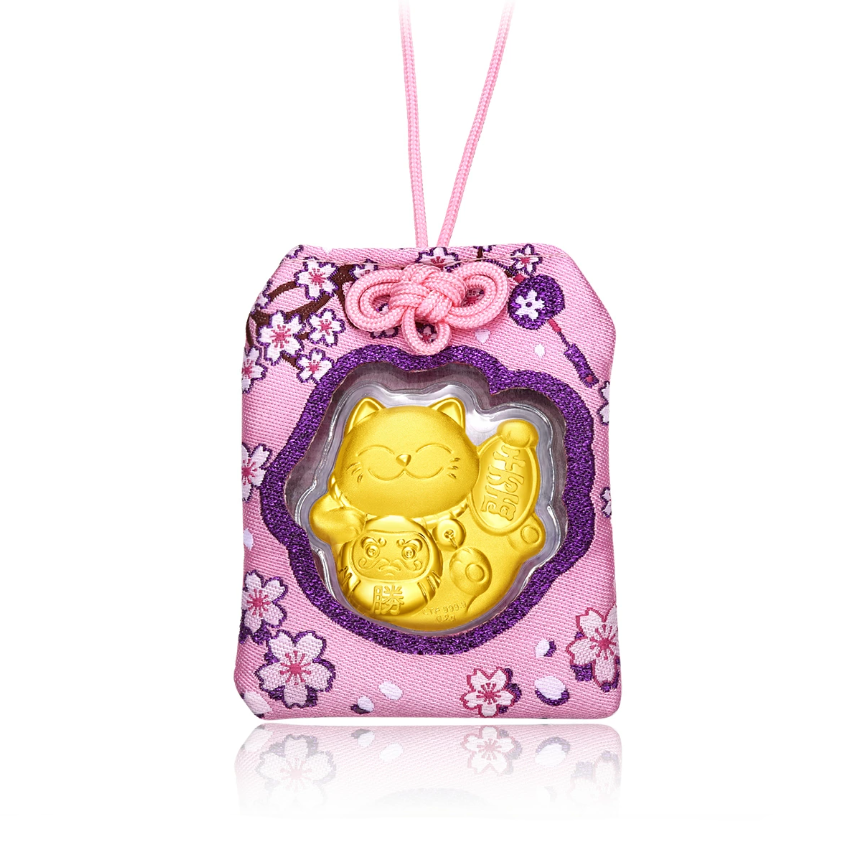 Chow Tai Fook Japan Limited 999.9 Gold Maneki Cat Omamori (Love) 周大福日–  Image Beauty online